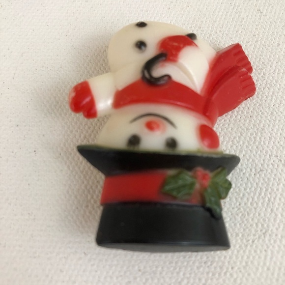 Vintage Christmas Pin Snowman - Picture 3 of 3